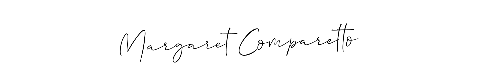 Margaret Comparetto stylish signature style. Best Handwritten Sign (Allison_Script) for my name. Handwritten Signature Collection Ideas for my name Margaret Comparetto. Margaret Comparetto signature style 2 images and pictures png