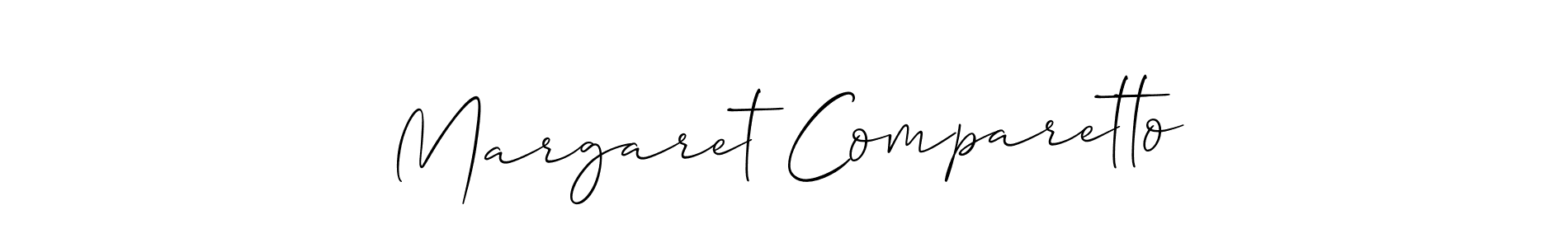 Margaret Comparetto stylish signature style. Best Handwritten Sign (Allison_Script) for my name. Handwritten Signature Collection Ideas for my name Margaret Comparetto. Margaret Comparetto signature style 2 images and pictures png