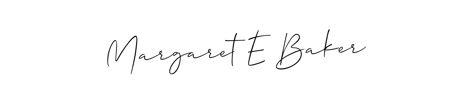 Also we have Margaret E Baker name is the best signature style. Create professional handwritten signature collection using Allison_Script autograph style. Margaret E Baker signature style 2 images and pictures png