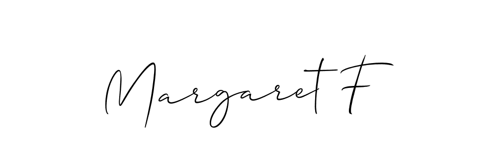 This is the best signature style for the Margaret F name. Also you like these signature font (Allison_Script). Mix name signature. Margaret F signature style 2 images and pictures png