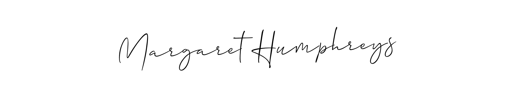 Make a beautiful signature design for name Margaret Humphreys. With this signature (Allison_Script) style, you can create a handwritten signature for free. Margaret Humphreys signature style 2 images and pictures png