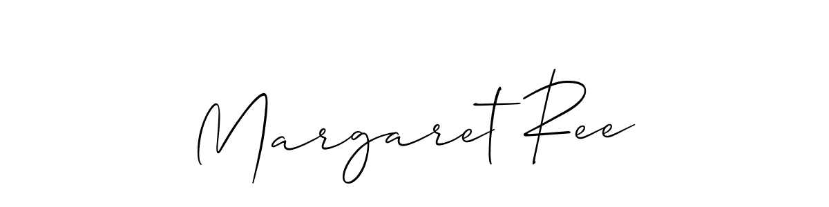 The best way (Allison_Script) to make a short signature is to pick only two or three words in your name. The name Margaret Ree include a total of six letters. For converting this name. Margaret Ree signature style 2 images and pictures png