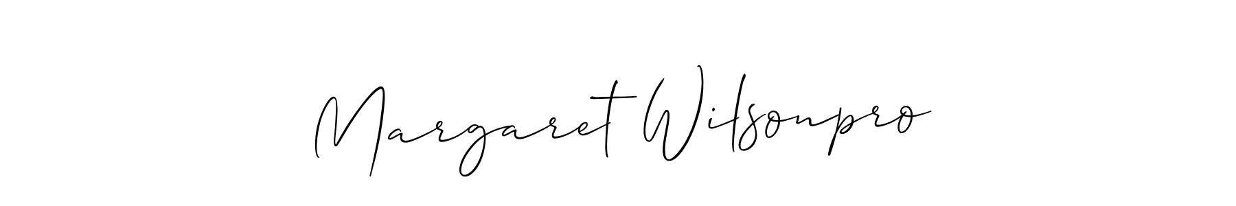 Use a signature maker to create a handwritten signature online. With this signature software, you can design (Allison_Script) your own signature for name Margaret Wilsonpro. Margaret Wilsonpro signature style 2 images and pictures png
