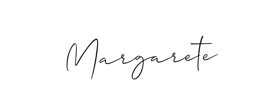 Allison_Script is a professional signature style that is perfect for those who want to add a touch of class to their signature. It is also a great choice for those who want to make their signature more unique. Get Margarete name to fancy signature for free. Margarete signature style 2 images and pictures png
