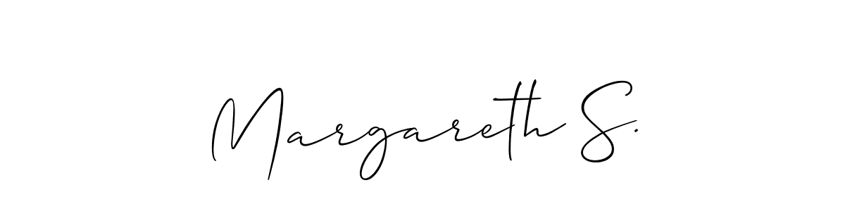 It looks lik you need a new signature style for name Margareth S.. Design unique handwritten (Allison_Script) signature with our free signature maker in just a few clicks. Margareth S. signature style 2 images and pictures png