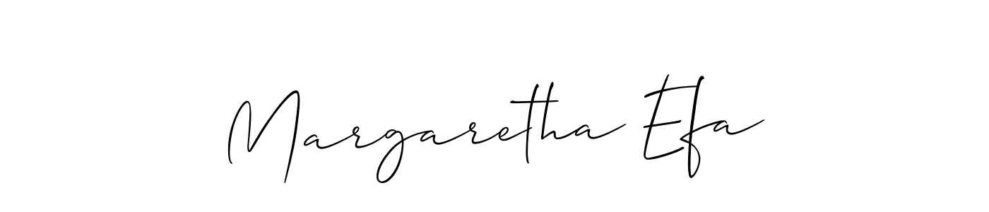 How to make Margaretha Efa signature? Allison_Script is a professional autograph style. Create handwritten signature for Margaretha Efa name. Margaretha Efa signature style 2 images and pictures png
