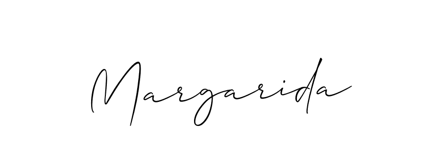 How to make Margarida name signature. Use Allison_Script style for creating short signs online. This is the latest handwritten sign. Margarida signature style 2 images and pictures png