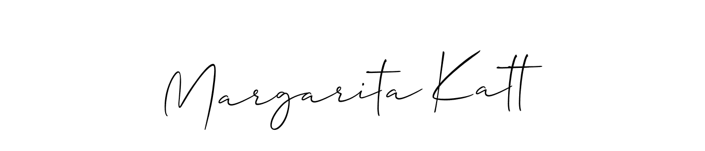 Design your own signature with our free online signature maker. With this signature software, you can create a handwritten (Allison_Script) signature for name Margarita Katt. Margarita Katt signature style 2 images and pictures png