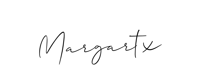 Make a short Margartx signature style. Manage your documents anywhere anytime using Allison_Script. Create and add eSignatures, submit forms, share and send files easily. Margartx signature style 2 images and pictures png