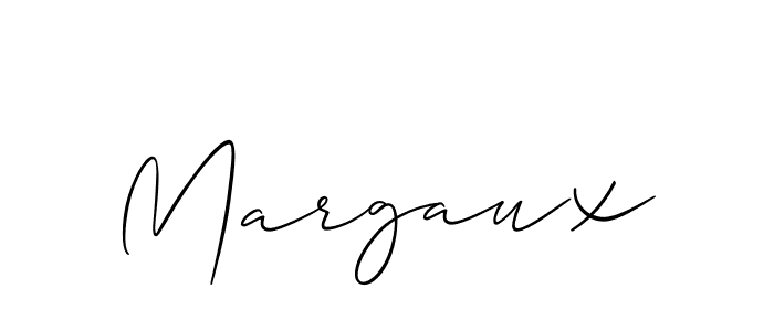 Use a signature maker to create a handwritten signature online. With this signature software, you can design (Allison_Script) your own signature for name Margaux. Margaux signature style 2 images and pictures png