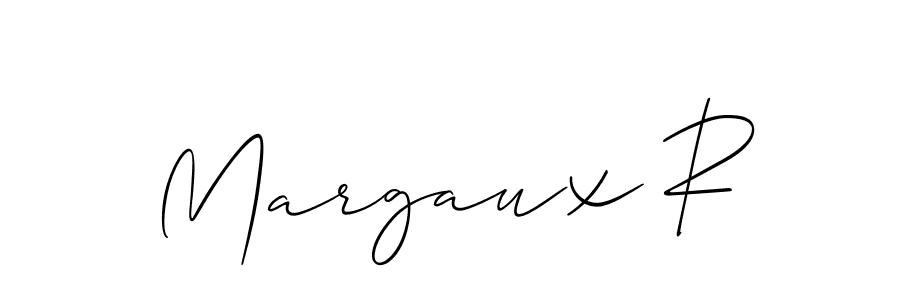 Use a signature maker to create a handwritten signature online. With this signature software, you can design (Allison_Script) your own signature for name Margaux R. Margaux R signature style 2 images and pictures png