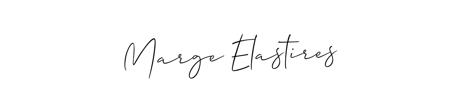 Also You can easily find your signature by using the search form. We will create Marge Elastires name handwritten signature images for you free of cost using Allison_Script sign style. Marge Elastires signature style 2 images and pictures png