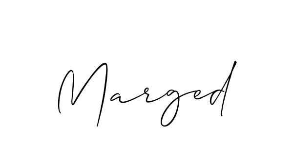 How to make Marged name signature. Use Allison_Script style for creating short signs online. This is the latest handwritten sign. Marged signature style 2 images and pictures png