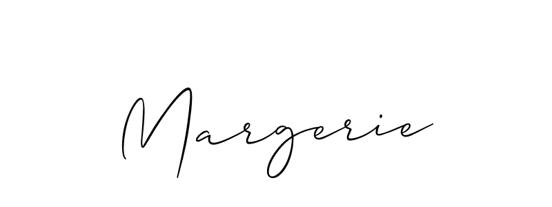 It looks lik you need a new signature style for name Margerie. Design unique handwritten (Allison_Script) signature with our free signature maker in just a few clicks. Margerie signature style 2 images and pictures png