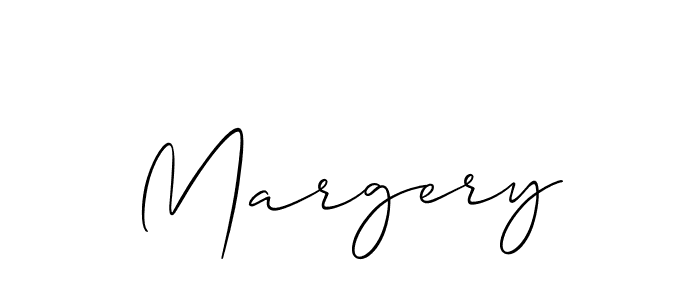 Create a beautiful signature design for name Margery. With this signature (Allison_Script) fonts, you can make a handwritten signature for free. Margery signature style 2 images and pictures png