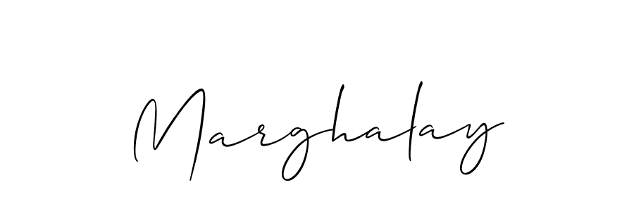 It looks lik you need a new signature style for name Marghalay. Design unique handwritten (Allison_Script) signature with our free signature maker in just a few clicks. Marghalay signature style 2 images and pictures png