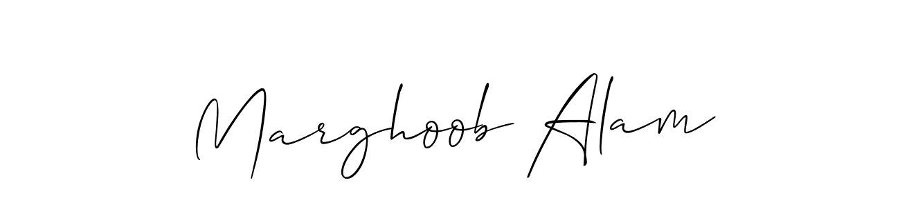 Make a short Marghoob Alam signature style. Manage your documents anywhere anytime using Allison_Script. Create and add eSignatures, submit forms, share and send files easily. Marghoob Alam signature style 2 images and pictures png