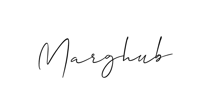 Create a beautiful signature design for name Marghub. With this signature (Allison_Script) fonts, you can make a handwritten signature for free. Marghub signature style 2 images and pictures png