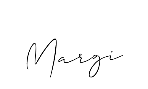 You should practise on your own different ways (Allison_Script) to write your name (Margi) in signature. don't let someone else do it for you. Margi signature style 2 images and pictures png