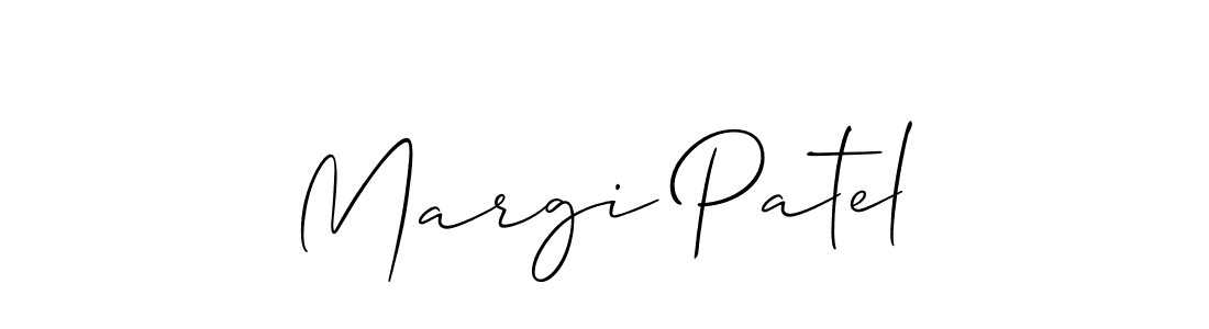 Design your own signature with our free online signature maker. With this signature software, you can create a handwritten (Allison_Script) signature for name Margi Patel. Margi Patel signature style 2 images and pictures png