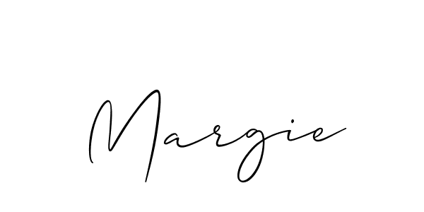 You should practise on your own different ways (Allison_Script) to write your name (Margie) in signature. don't let someone else do it for you. Margie signature style 2 images and pictures png
