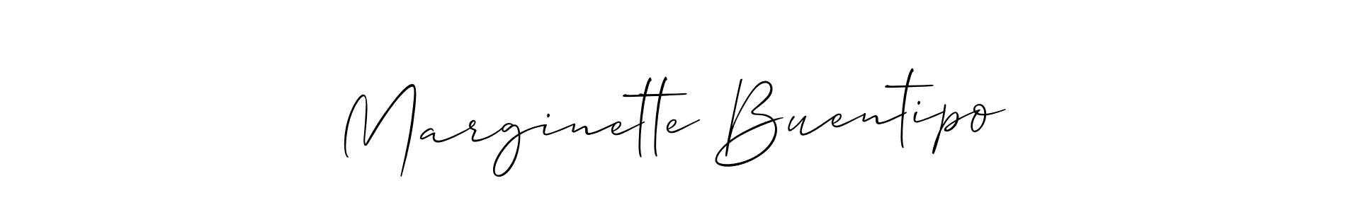 How to make Marginette Buentipo name signature. Use Allison_Script style for creating short signs online. This is the latest handwritten sign. Marginette Buentipo signature style 2 images and pictures png