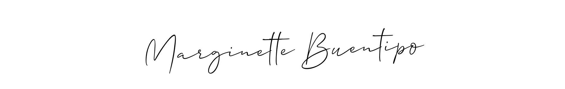 How to make Marginette Buentipo name signature. Use Allison_Script style for creating short signs online. This is the latest handwritten sign. Marginette Buentipo signature style 2 images and pictures png