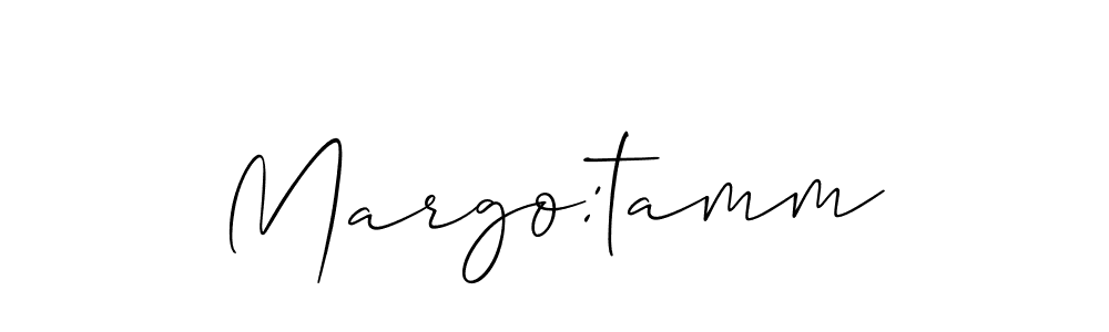 How to make Margo:tamm signature? Allison_Script is a professional autograph style. Create handwritten signature for Margo:tamm name. Margo:tamm signature style 2 images and pictures png