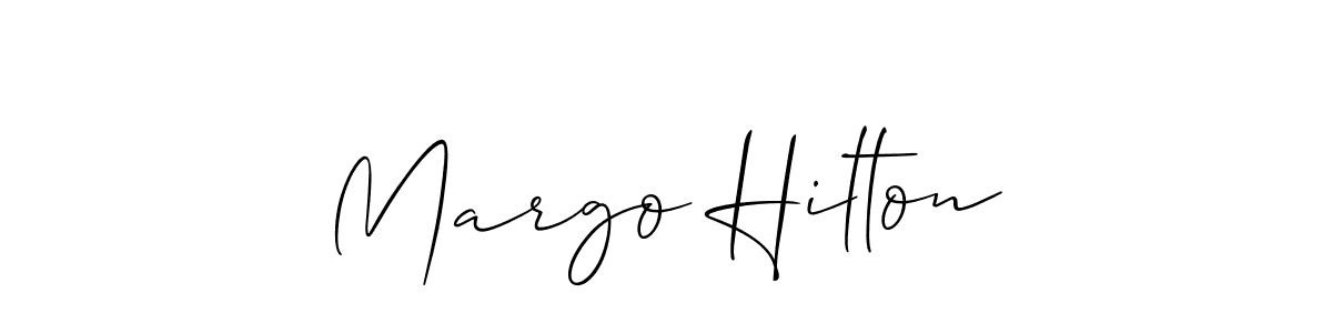 Margo Hilton stylish signature style. Best Handwritten Sign (Allison_Script) for my name. Handwritten Signature Collection Ideas for my name Margo Hilton. Margo Hilton signature style 2 images and pictures png