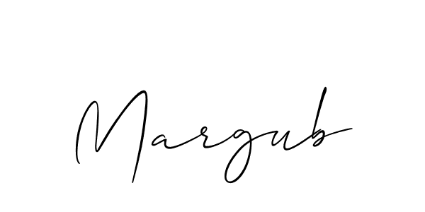 It looks lik you need a new signature style for name Margub. Design unique handwritten (Allison_Script) signature with our free signature maker in just a few clicks. Margub signature style 2 images and pictures png