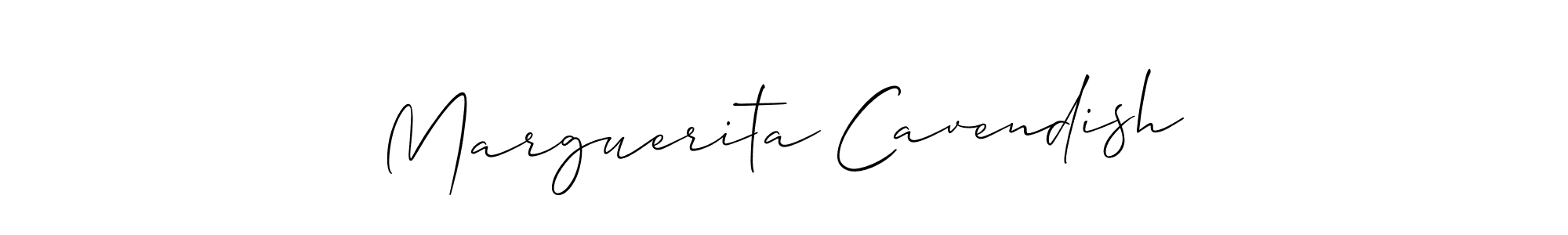 You should practise on your own different ways (Allison_Script) to write your name (Marguerita Cavendish) in signature. don't let someone else do it for you. Marguerita Cavendish signature style 2 images and pictures png