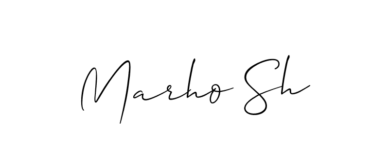 Also You can easily find your signature by using the search form. We will create Marho Sh name handwritten signature images for you free of cost using Allison_Script sign style. Marho Sh signature style 2 images and pictures png