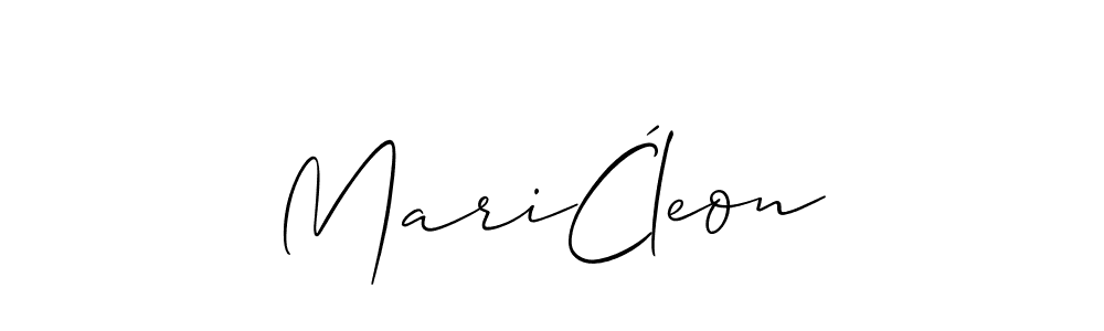 The best way (Allison_Script) to make a short signature is to pick only two or three words in your name. The name MariĆleon include a total of six letters. For converting this name. MariĆleon signature style 2 images and pictures png