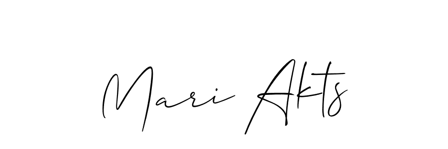 Similarly Allison_Script is the best handwritten signature design. Signature creator online .You can use it as an online autograph creator for name Mari Akts. Mari Akts signature style 2 images and pictures png