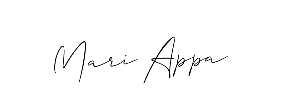 Also we have Mari Appa name is the best signature style. Create professional handwritten signature collection using Allison_Script autograph style. Mari Appa signature style 2 images and pictures png