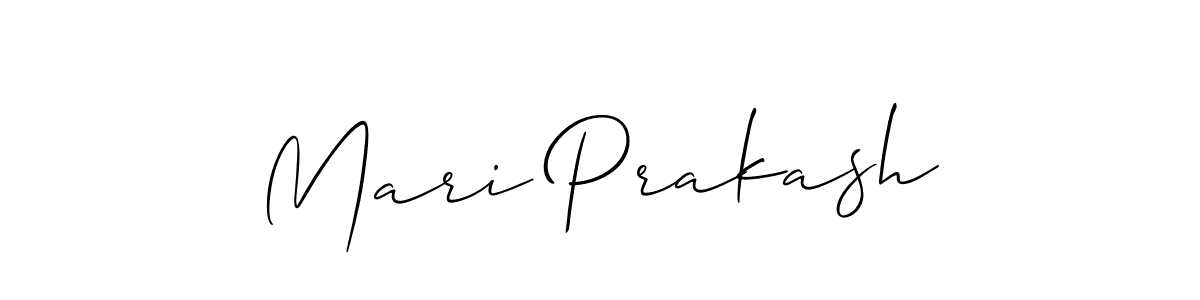 How to make Mari Prakash name signature. Use Allison_Script style for creating short signs online. This is the latest handwritten sign. Mari Prakash signature style 2 images and pictures png