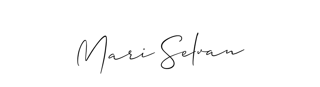 The best way (Allison_Script) to make a short signature is to pick only two or three words in your name. The name Mari Selvan include a total of six letters. For converting this name. Mari Selvan signature style 2 images and pictures png