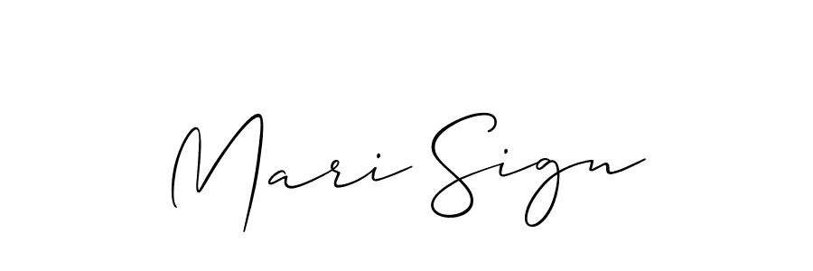 Use a signature maker to create a handwritten signature online. With this signature software, you can design (Allison_Script) your own signature for name Mari Sign. Mari Sign signature style 2 images and pictures png