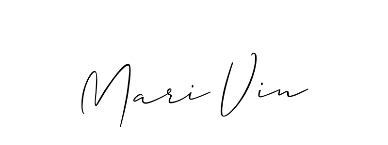 if you are searching for the best signature style for your name Mari Vin. so please give up your signature search. here we have designed multiple signature styles  using Allison_Script. Mari Vin signature style 2 images and pictures png