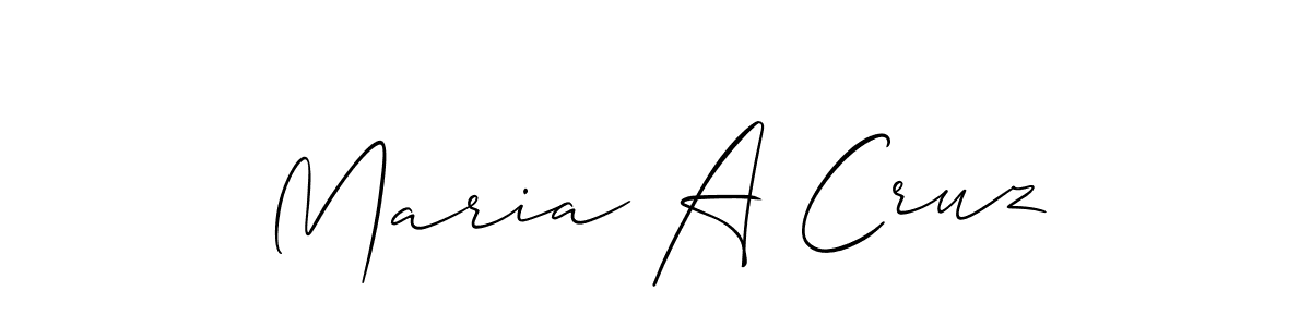 You should practise on your own different ways (Allison_Script) to write your name (Maria A Cruz) in signature. don't let someone else do it for you. Maria A Cruz signature style 2 images and pictures png