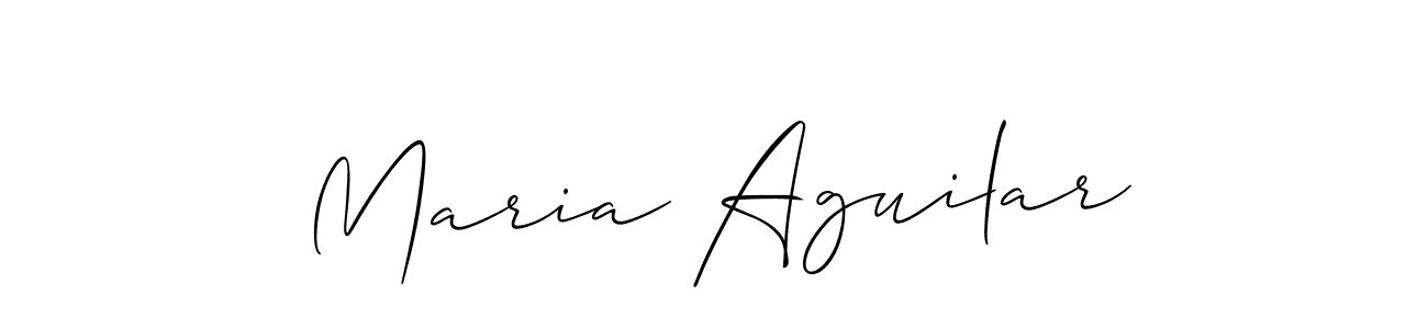 Design your own signature with our free online signature maker. With this signature software, you can create a handwritten (Allison_Script) signature for name Maria Aguilar. Maria Aguilar signature style 2 images and pictures png