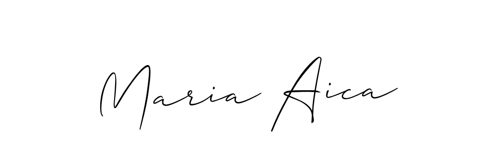 You can use this online signature creator to create a handwritten signature for the name Maria Aica. This is the best online autograph maker. Maria Aica signature style 2 images and pictures png