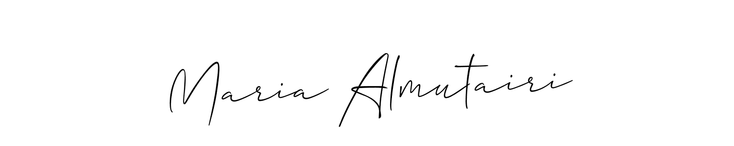 Create a beautiful signature design for name Maria Almutairi. With this signature (Allison_Script) fonts, you can make a handwritten signature for free. Maria Almutairi signature style 2 images and pictures png