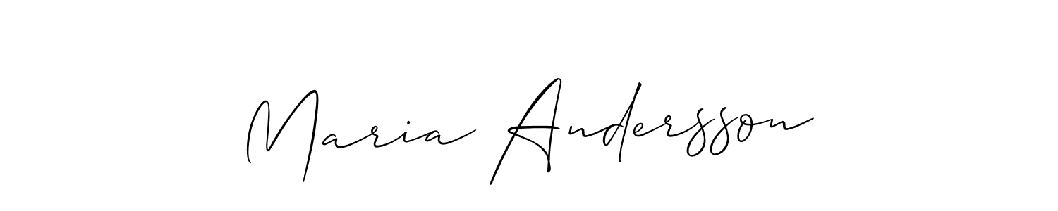 You should practise on your own different ways (Allison_Script) to write your name (Maria Andersson) in signature. don't let someone else do it for you. Maria Andersson signature style 2 images and pictures png