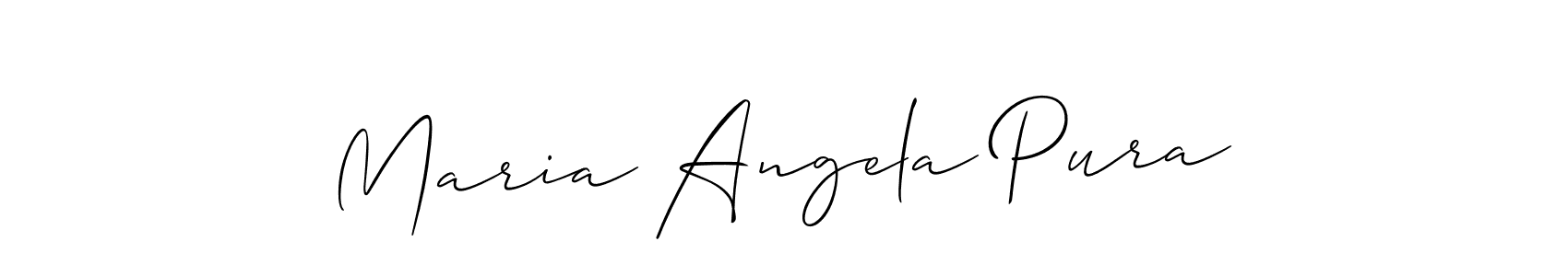 Similarly Allison_Script is the best handwritten signature design. Signature creator online .You can use it as an online autograph creator for name Maria Angela Pura. Maria Angela Pura signature style 2 images and pictures png