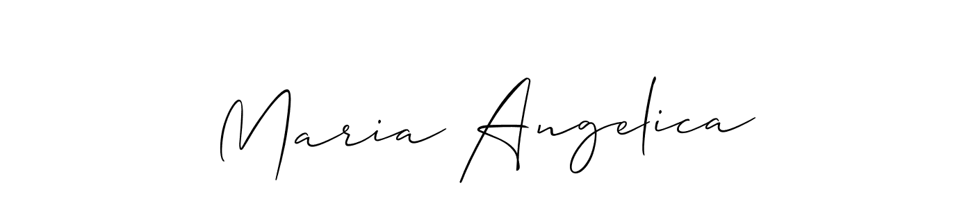 You should practise on your own different ways (Allison_Script) to write your name (Maria Angelica) in signature. don't let someone else do it for you. Maria Angelica signature style 2 images and pictures png