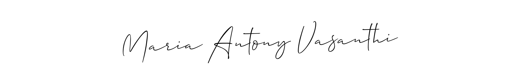 Use a signature maker to create a handwritten signature online. With this signature software, you can design (Allison_Script) your own signature for name Maria Antony Vasanthi. Maria Antony Vasanthi signature style 2 images and pictures png