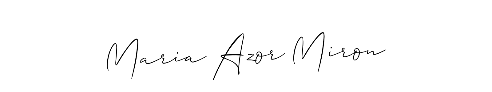 Also we have Maria Azor Miron name is the best signature style. Create professional handwritten signature collection using Allison_Script autograph style. Maria Azor Miron signature style 2 images and pictures png