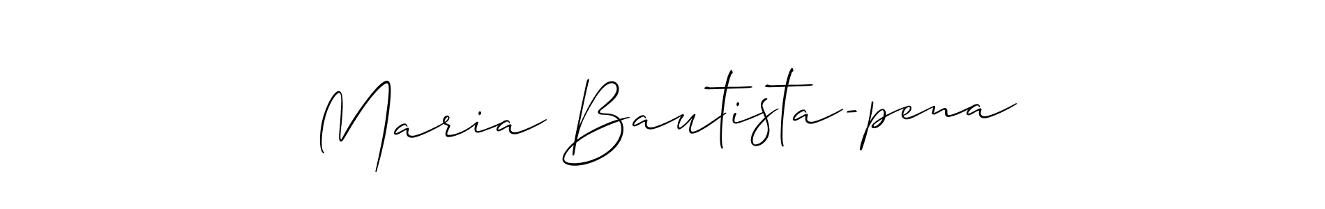 Create a beautiful signature design for name Maria Bautista-pena. With this signature (Allison_Script) fonts, you can make a handwritten signature for free. Maria Bautista-pena signature style 2 images and pictures png