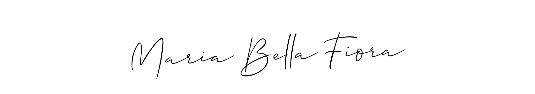 It looks lik you need a new signature style for name Maria Bella Fiora. Design unique handwritten (Allison_Script) signature with our free signature maker in just a few clicks. Maria Bella Fiora signature style 2 images and pictures png